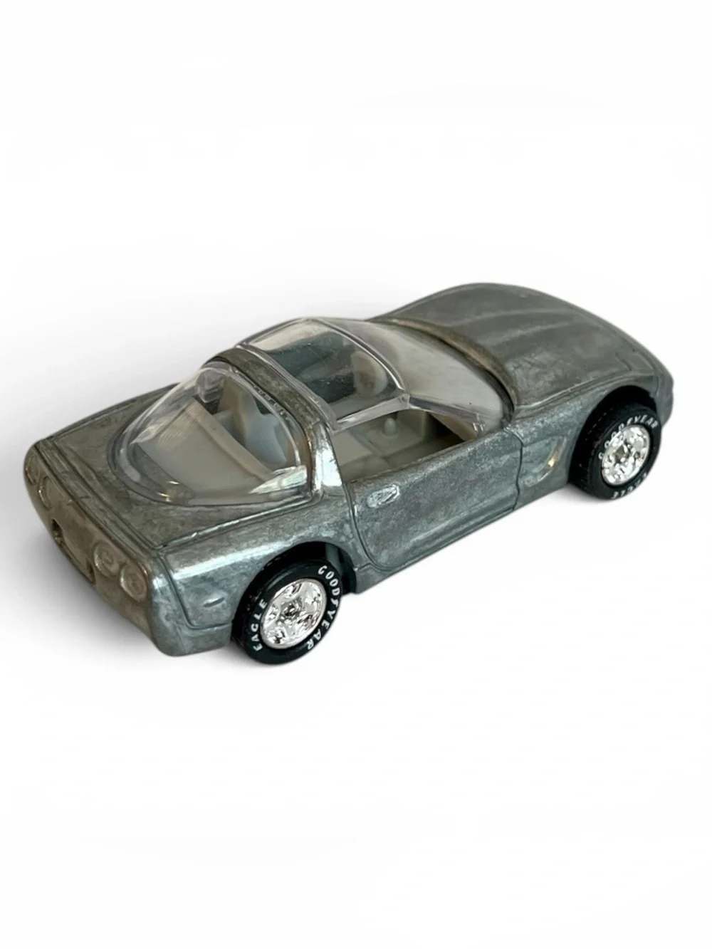 Matchbox ‘97 Chevy Corvette ZAMAC Clear Gray Silver Real Riders